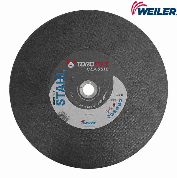 Disc abraziv de debitare Weiler Toroflex Classic pentru otel